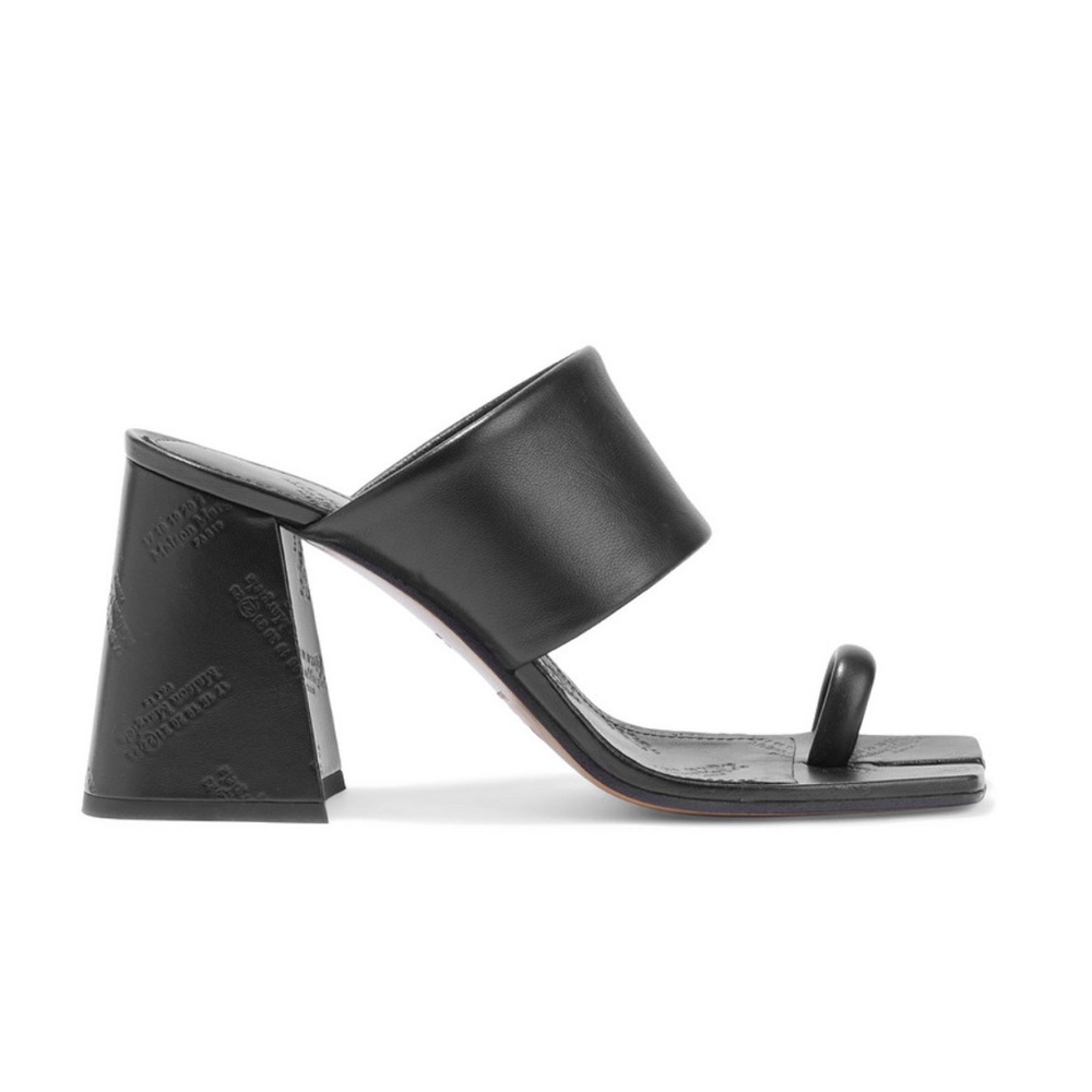 Maison Margiela Tabi Split-Toe Logo-Embossed Leat… - image 1